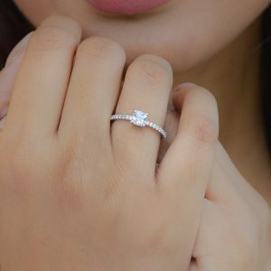 Bague en acier inoxydable argenté